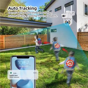 6MP 8MP açık çift Lens kablosuz ip kamera cctv ICsee Wifi çift top makinesi kamera 4K çift Lens ptz ağ kamerası güvenlik - Product Image 6