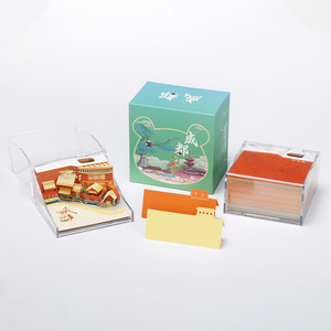3D Paper Craft Logo Impreso Original Custom Building Block Model To Do List Post Note Pad Calendario diario Paper Cube Memo Pad - Product Image 5
