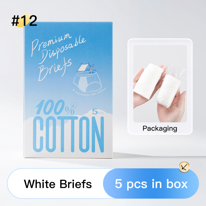 12 boîte White-Briefs-5pcs-in