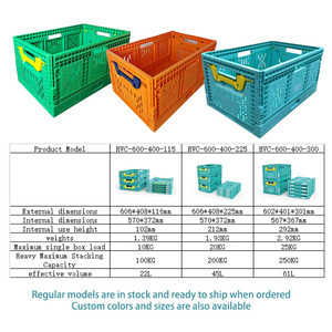 Venta al por mayor de contenedores de malla de material PP apilables de alta resistencia cajas de plástico plegables reciclables Almacenamiento de transporte barato - Product Image 2