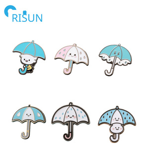 Ghim Cài Ve Áo Tráng Men Mềm Hình Ô Giá Rẻ Từ Nhà Máy Bán Sỉ Quà Tặng Ghim Cài Ve Áo Tráng Men Cầu Vồng Màu Trắng Đỏ - Product Image 1