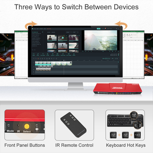 Interruptor kvm de 4 puertos usb c, conmutador de 4 entradas y 1 salida, hdmi, compatible con hdr con emuladores edid, directo de fábrica - Product Image 6