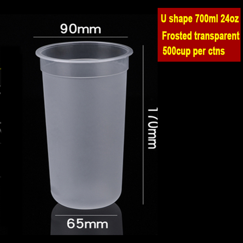 Gobelet rigide givré en forme de U, 700 ml (24 oz)
