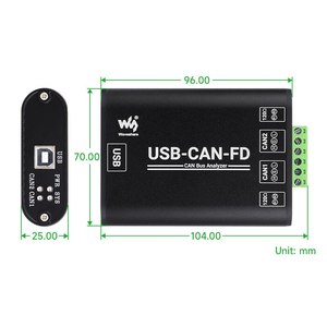 工業用グレードの高速缶バスデータアナライザー100Kbps〜5Mbps USB-CANFDインターフェースコンバーター通信モジュール - Product Image 4