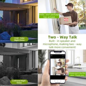 LETONDA Full-Color visione notturna doppia lente WiFi telecamera CCTV Auto tracciamento automatico sensore di Imaging smos Memory Card di archiviazione dati - Product Image 5