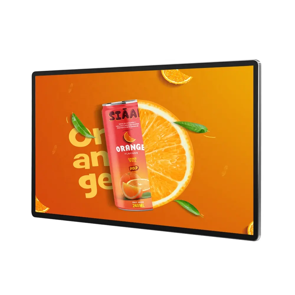 Moniteur 15-32 pouces avec support Android Os 2 + 16g Wifi mural affichage numérique écran Lcd lecteur publicitaire