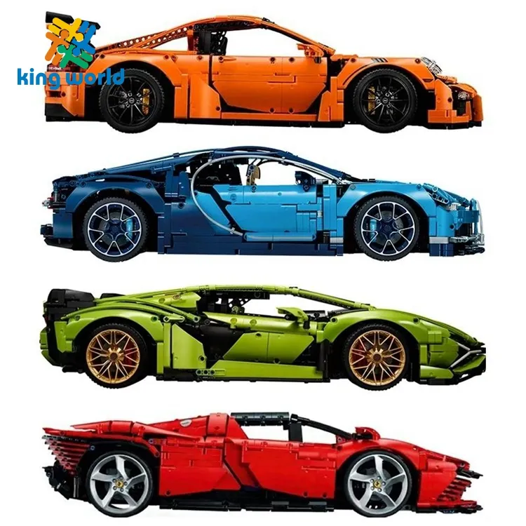 Voiture technique Lambo Sian 911 GT3 RS Daytona SP3 Chiron Jouets télécommandés pour garçons Briques Cadeaux Kits de construction de modèles pour adultes