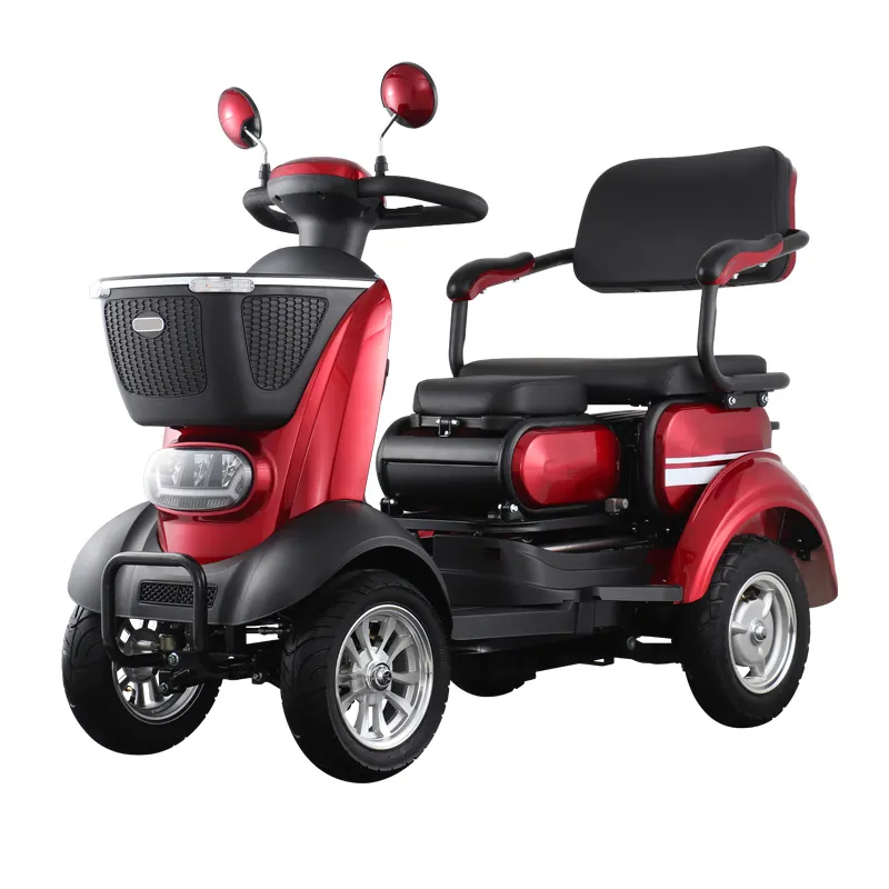 Scooter électrique de mobilité à 4 roues avec frein magnétique et soins pour personnes âgées