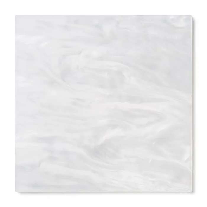 Beyaz İnci sedefli PMMA PVC Feuille acrylique mermer döküm akrilik levha