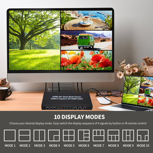 Xput HDM1 4x1 Quad Multi-Viewer USB3.0 Video Capture <strong>4</strong> in <strong>1</strong> Out <strong>HDMI</strong> <strong>Switcher</strong> Supports Infrared Remote Control and Key Switching - Product Image 5