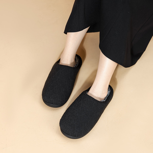 Sepatu Sandal Wanita Stok Tersedia, Sandal Hangat Lembut Nyaman untuk Musim Gugur dan Musim Dingin, Hak Tinggi Sol Tebal, Sandal Dalam Ruangan - Product Image 3