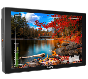 10.1英寸4K IPS广播现场监视器，带4K DSLR HDMI输入和环路输出，带F970电池板