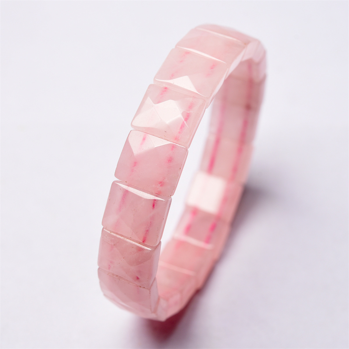 Tarjeta de mano de corte de cuarzo rosa (10*12mm)