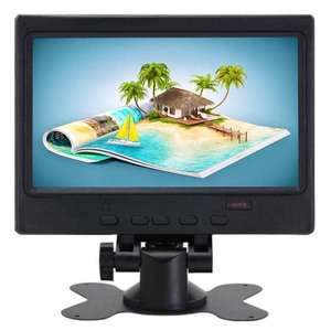 Monitor de pantalla retrovisor Monitor de seguridad portátil Pantalla LCD de 7 pulgadas Monitor de vigilancia CCTV con altavoz AV VGA HDMIe - Product Image 1