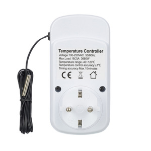 Presa termostato presa regolatore temperatura digitale EU con sensore Timer sonda di riscaldamento interruttore di raffreddamento 16A retroilluminazione - Product Image 6