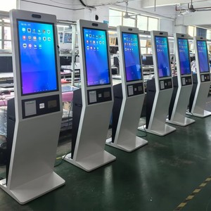 كشك استقبال شركة تفاعلية مخصصة للتعرف على الوجه Kiosk-43 بوصة محطة تحقيق ذاتي SDK لمواقف السيارات - Product Image 2