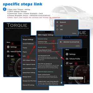 車のOBD2スキャナーELM327BluetoothOBDコードリーダーOBDII車のスキャナー診断ツールforMotorcycle Android IOS Windows - Product Image 6