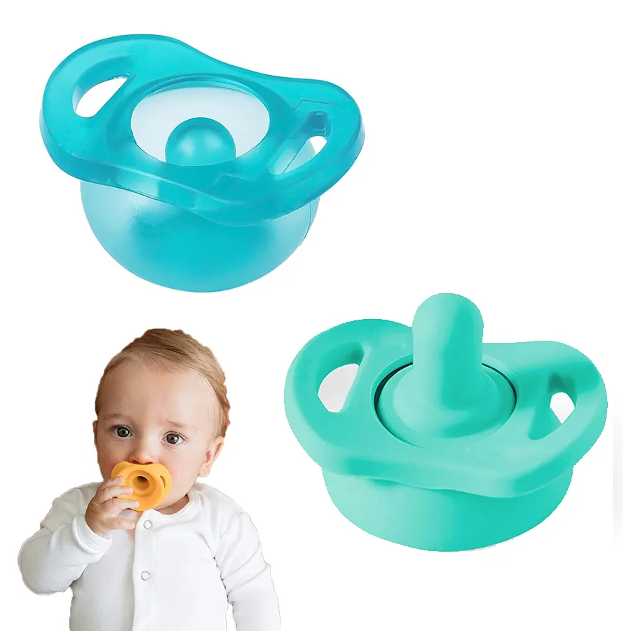 Chupete de silicona para bebés, sin BPA, OEM, personalizado, suave, para dentición