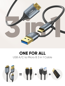 ケーブル2 in 1 USB3.0アダプターとUSB3.0タイプC to Micro Bケーブル - Product Image 2