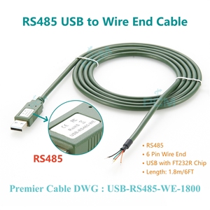 FT232RL yonga seti, USB RS485 dönüştürücü, RS485 USB-RS485-WE-1800 UART ile RS485 seri 6 yollu tel uç kablosu için USB kablosu USB - Product Image 2