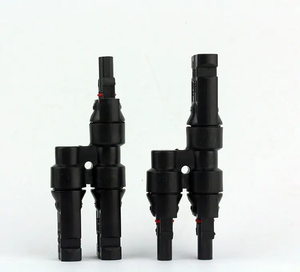 QJC Sistema Solar IP67 Serie T2 Conexión paralela 1 a 2 T Tipo Panel solar Cable Conector de rama para panel de cable solar - Product Image 6