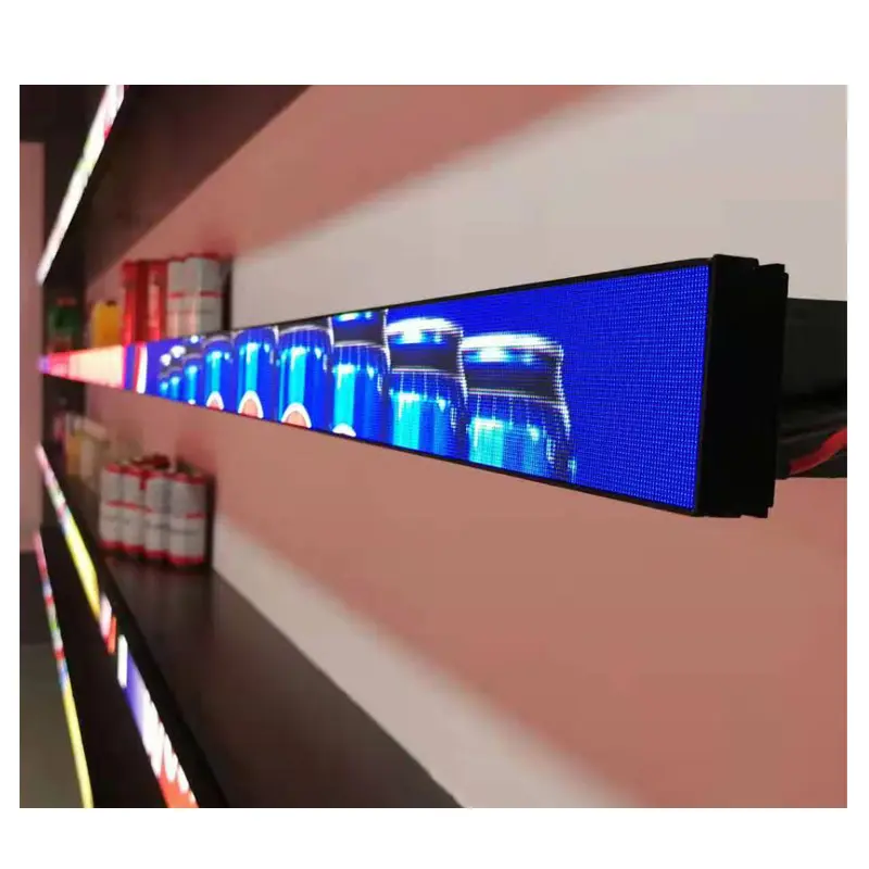 UHLED özelleştirilmiş Bar LCD LED ekran 32 ''34" akıllı fiyat etiketi reklam raf süpermarket için LED ekran