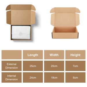 Stock Available 25cm X 20cm X 7cm Corrugated Cardboard Shipping <strong>Box</strong> - Product Image 2