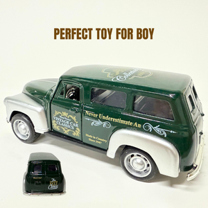 1/32ダイキャストメタルヴィンテージカーモデルシミュレーションプルバックドアオープンダイキャスト合金スクールバスモデル子供用コレクション - Product Image 4