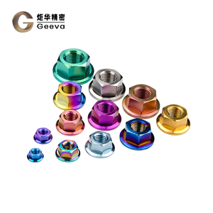 Ăn mòn Hex đầu mặt bích Titan đi xe đạp sửa đổi Titan Nut TC4 M5-M16 đa kích thước mặt bích Nut Titan nhập khẩu hạt - Product Image 1