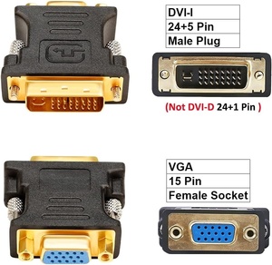 <strong>DVI</strong>-I Converter 24+5 Port <strong>DVI</strong> Male VGA Female Adapter Directional Connection for <strong>Computer</strong> <strong>Monitor</strong> Old Video Card Digital Cable - Product Image 2