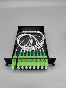 Divisores de montaje en rack PLC de módulo mixto 1RU 1*1*1*16 LC/APC Cassette Panel de conexión de fibra óptica Compatible con divisor de red G/3G - Product Image 2