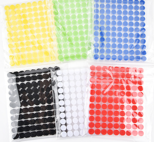 Cintas redondas de velcro con gancho y lazo, venta al por mayor para niños, bricolaje, Parte posterior transparente, autoadhesivo, gancho de doble cara y cinta de lazo, cierre a presión - Product Image 3