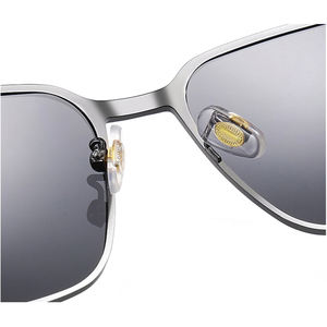 Роскошные Нержавеющие Фотохромные Мужчины Солнцезащитные Очки Высокое Качество Металл Квадрат Поляризованный Изменение Цвета Сол - Product Image 5