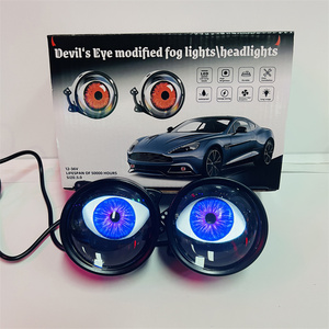 ไฟหน้ารถ3นิ้ว6โหมด LED ปีศาจตาชั่วร้ายโมดูล LED หลากสีสำหรับไฟหน้าโปรเจคเตอร์เลนส์ไฟหน้า LED ไฟหน้า - Product Image 5