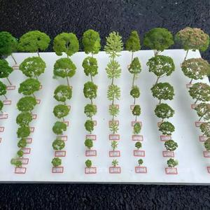 比例人造微型模型树和建筑师配件