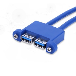 Fabrika USB 3.0 bir kadın 2-Port 20-Pin IDC kablosu için yüksek hızlı USB 3.0 veri transferi - Product Image 3