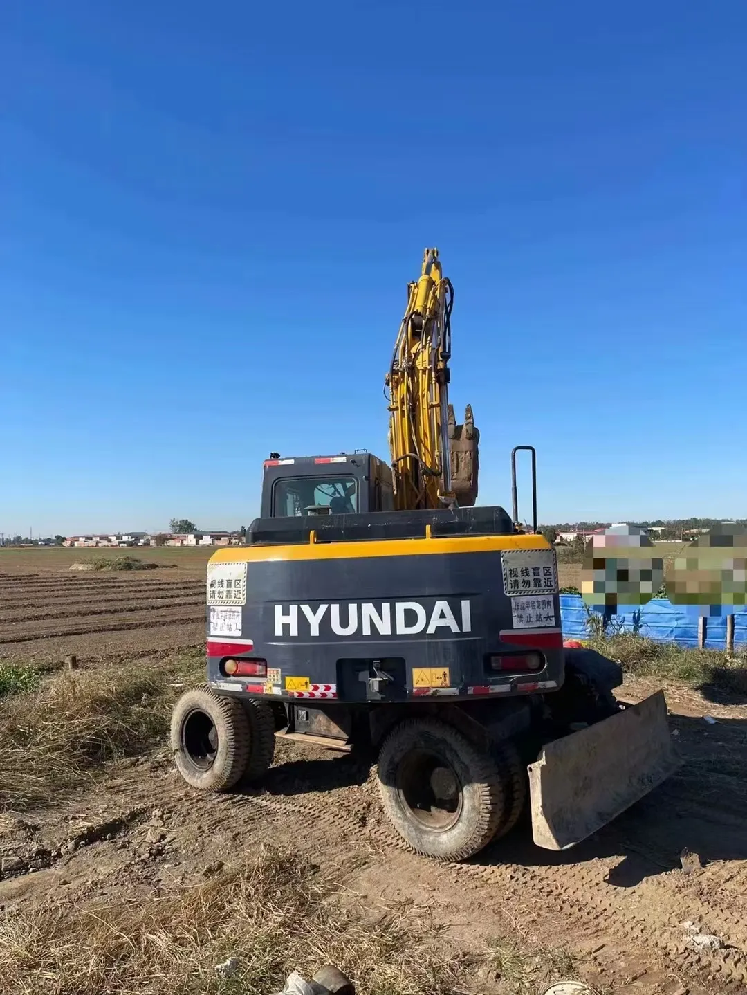 Çeşitli inşaat ihtiyaçları için inşaat kazısı Hyundai R150W-7 tekerlekli ekskavatör
