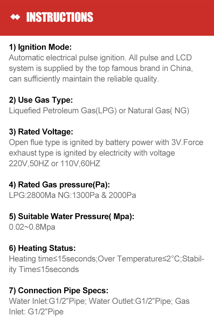 Wholesale Price Portable LPG Natural Domestic Propane Instant Hot Tankless Geyser Gas Water Heater For Home Outdoor Camping