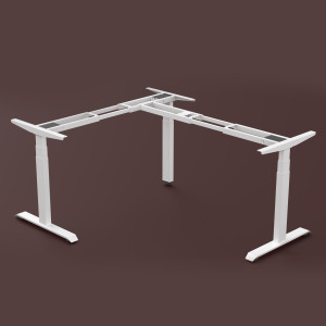 Custom L Shape Electric Standing Desks Frame Ergonomic Sit to Stand up <strong>Computer</strong> Desks <strong>Three</strong> Motor Standing <strong>Tables</strong> - Product Image 5