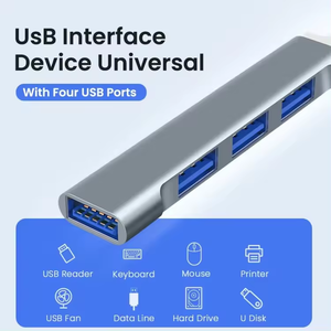 USB Type C ตัวแปลงฮับ4in1พร้อม USB 2.0อินเตอร์เฟซ - Product Image 3
