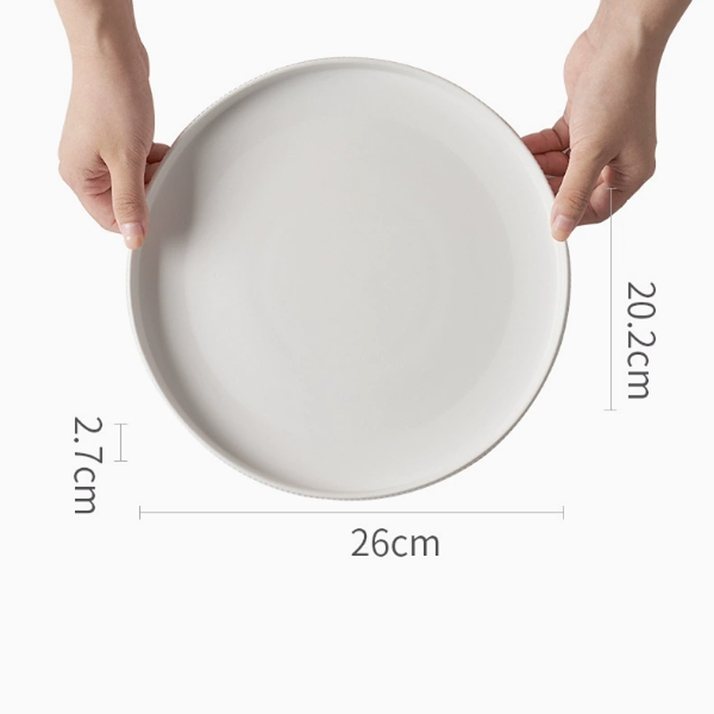 Plato de 10.2 pulgadas, color marfil.