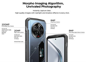 <strong>DOOGEE</strong> V40 Pro New Model Android 14 Rugged Phone with MediaTek Dimensity 7300 Face Unlock and Side Fingerprint Recognition - Product Image 6