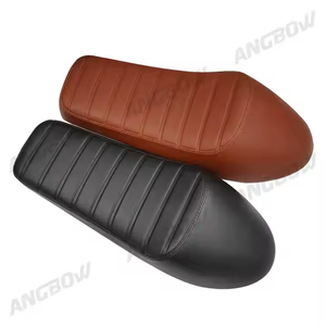 Deri PVC 2-up motosiklet koltuk PU motosiklet eyer uzun Moped koltuk için Harley süper - Product Image 6