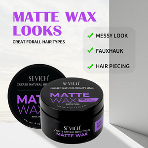 Sıcak satış berber kalite güçlü tutun doğal görünümlü hafif erkek mat saç şekillendirici pomad balmumu - Product Image 5