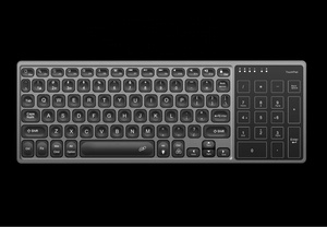 Teclado táctil retroiluminado RGB con Bluetooth tipo C, panel táctil recargable con panel numérico para iPad, tableta, teléfono inteligente, Android, iOS y Windows - Product Image 4