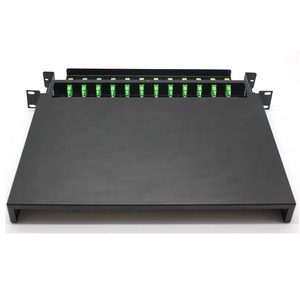12 port 24 core drawer <strong>type</strong> distribution frame SC APC LC UPC Duplex ODF fiber optic <strong>patch</strong> <strong>panel</strong> - Product Image 1