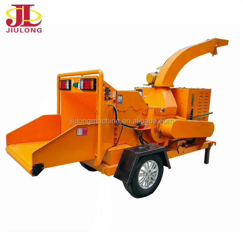 Heavy Duty Wood Chips Making Machine Hydraulic Feed Electric Wood Chipper Shredder