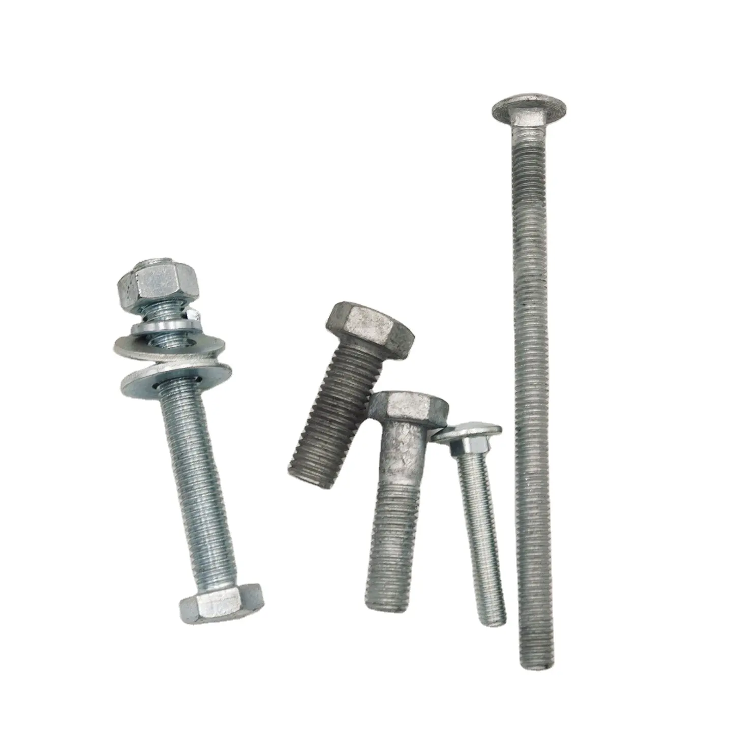 Customized Stainless steel carbon steel hot dip galvanized Q195 half thread Hex Bolts and carriage bolts