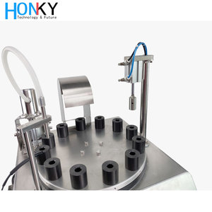 Yağ kimyasal uygulama için yüksek hassasiyetli masaüstü küçük flakon dolum ve kapak presleme makinesi - Product Image 6