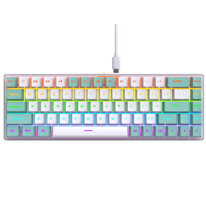 Teclado mecánico de colores mezclados RGB a juego K68, teclado de ordenador personalizado USB para juegos de oficina y negocios - Product Image 3